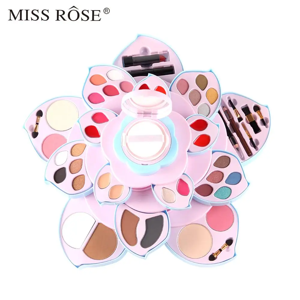 Miss Rose профессиональный набор для макияжа лица с воздушной подушкой, тональный крем, цветные матовые тени для век, пудра, подарок на Рождество MS211