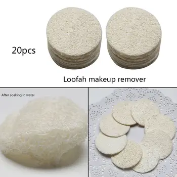 

20pcs Natural Loofah Sponge Dish Pad Bath Towel Body Shower Exfoliate Bath Rub Loofah Sponge Clean Makeup Remover Slices