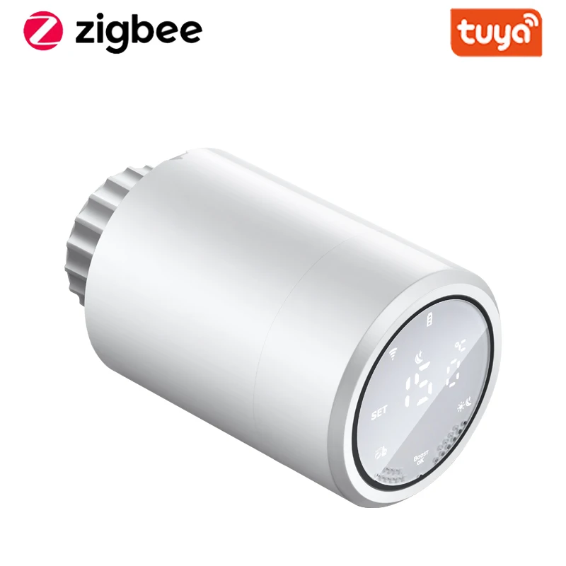Tuya Smart ZigBee-válvula termostática programable para radiador, controlador de temperatura compatible con Alexa