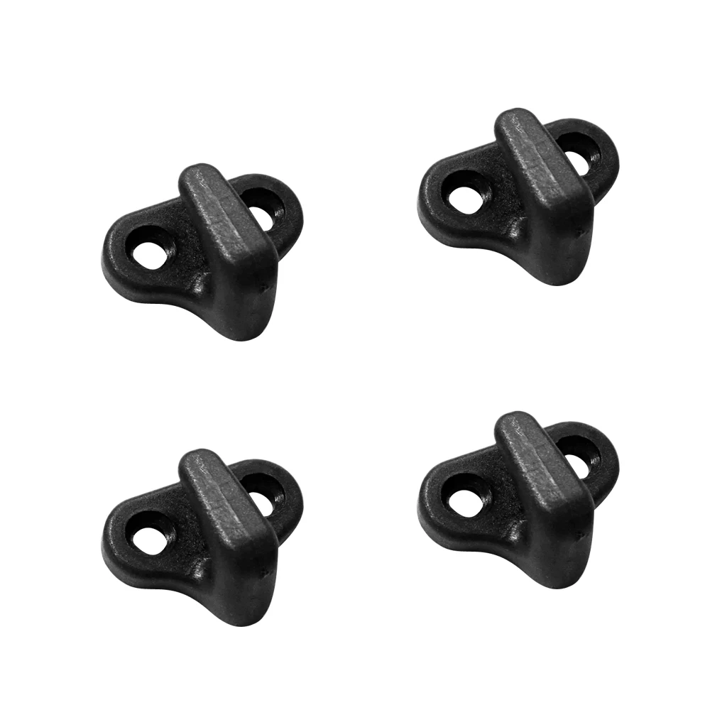 4 Pack Black Nylon Lashing Hooks / J-Hooks Replacement for Kayak Bungee Cord