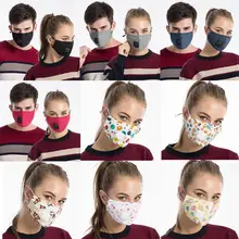 Мужская Унисекс Зимняя хлопковая РМ2. 5 маска для рта с мультяшным принтом против пыли