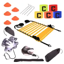 Football Training Ladder Set Agile Ladder With Ground Nail Sign Disc Resistance Umbrella Up Ball With Jump Grid Ladder