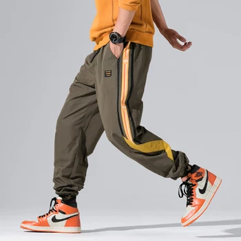 

Hip Hop Pants Men Sportwear Loose Streetwear Casual Pant Side Stripe Design Men's Joggers Trousers Sweatpants
