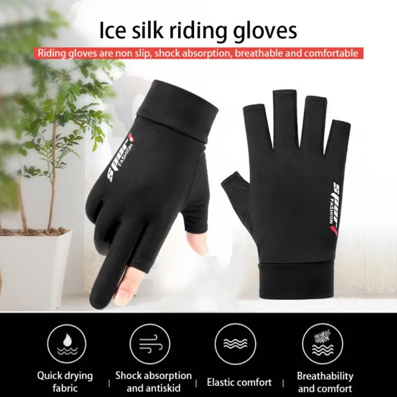Fishing Catching Gloves Protect Hand Professional Release Anti-slip Fish Gloves Ice Silk Anti-Slip Anti-Sweat Fishing
