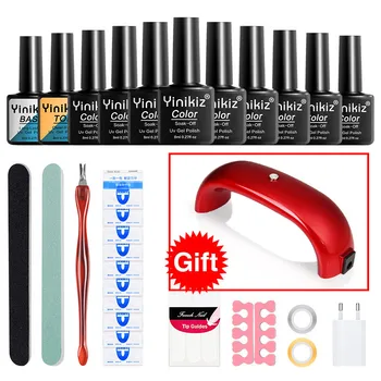 

9W Led Lamp+8ml UV Nail Gel Solid Color Nail Polish Glue Set Phototherapy Lamp Tool Set DIY Nail Glue hot sale