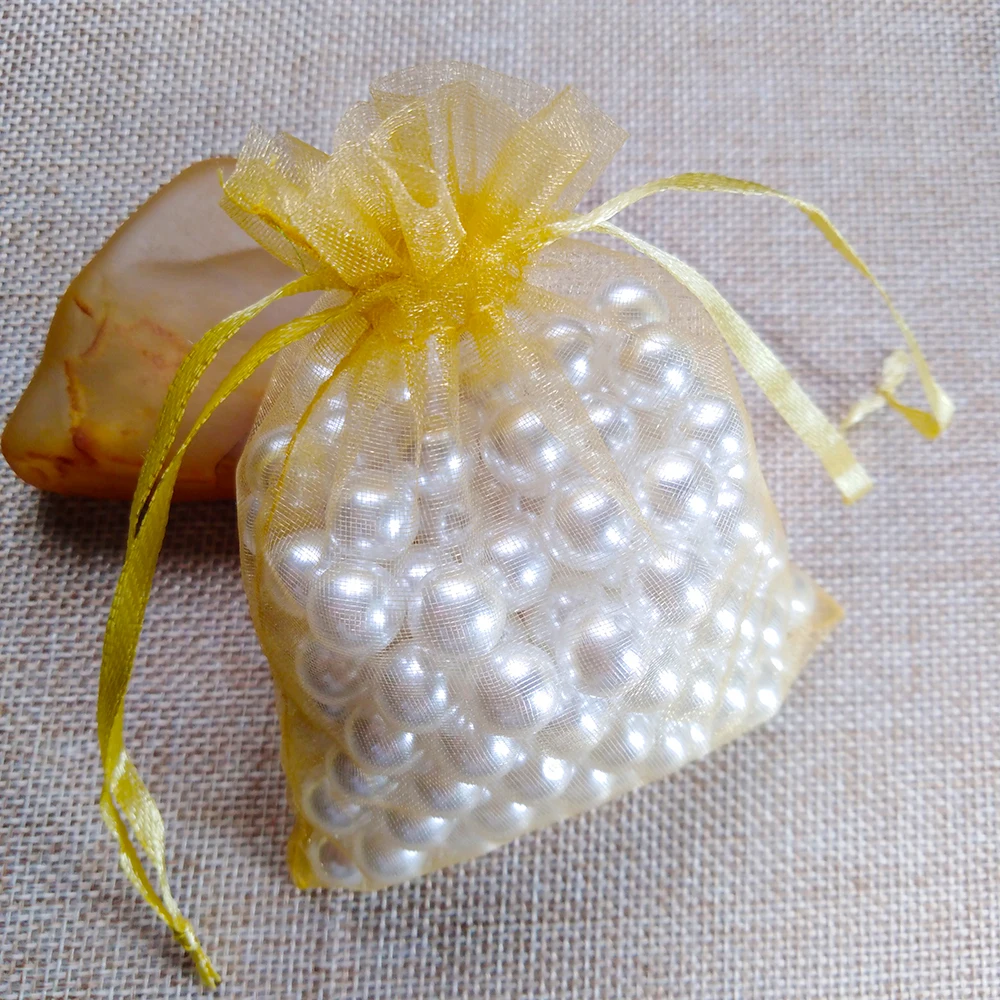 Lot De 100 Sacs à Dragées En Organza Avec Cordon De Serrage Pour