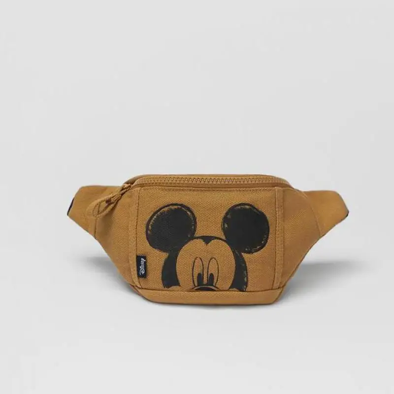 Детские Поясные Сумки Disney с Микки модная коричневая поясная сумка для мальчиков