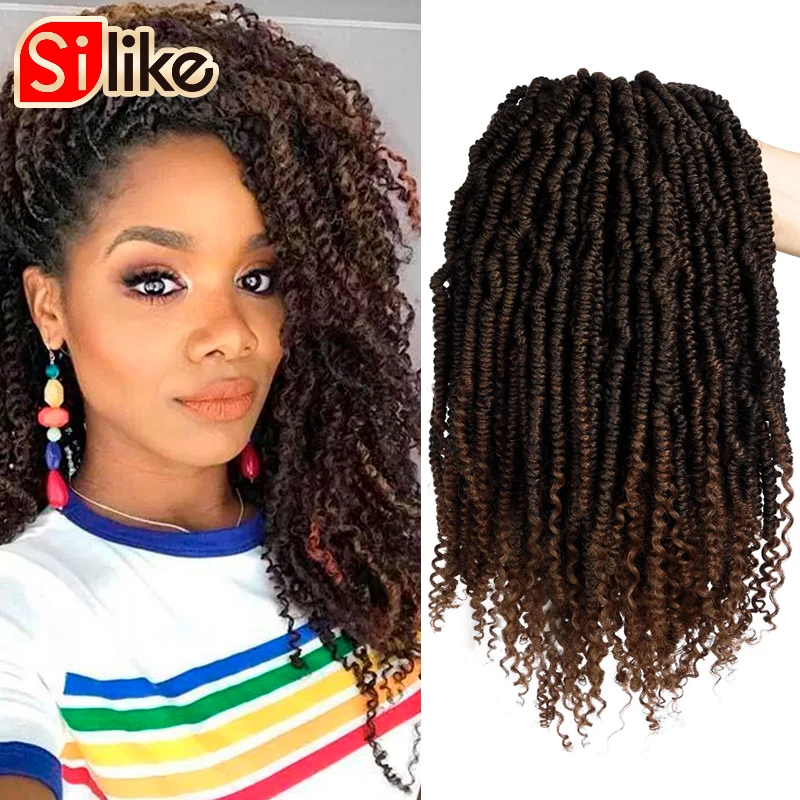 24 Roots Pack Pre Looped Crochet Spring Twist Hair 18 Inch