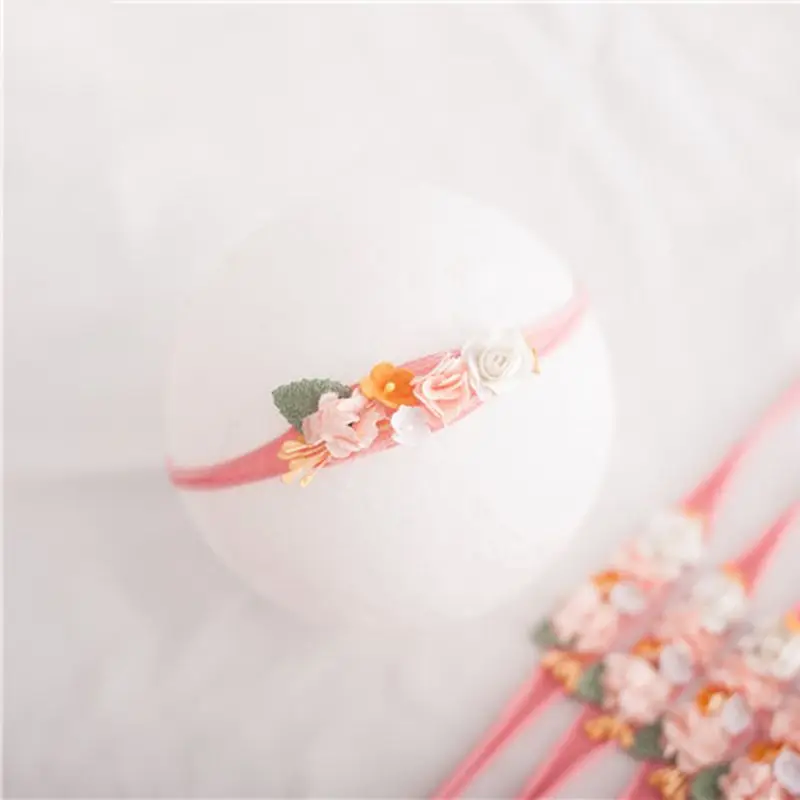 Newborn Photography Props Headband Girls Boys Baby Photo Head Flower Hair Band Accessories Infants Headdress Headwear