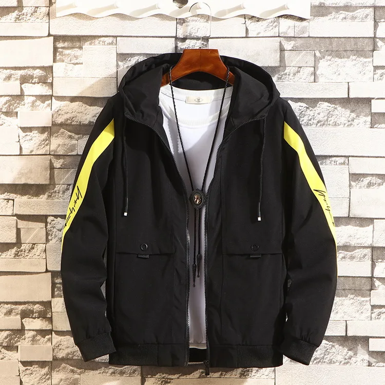 Hot Product Zip Spring Autumn Windbreaker Men Jacket Fashion Brand Slim Fit Coat Male Casual Streetweat Jacket Mens Coat Plus size 4XL,ZA329