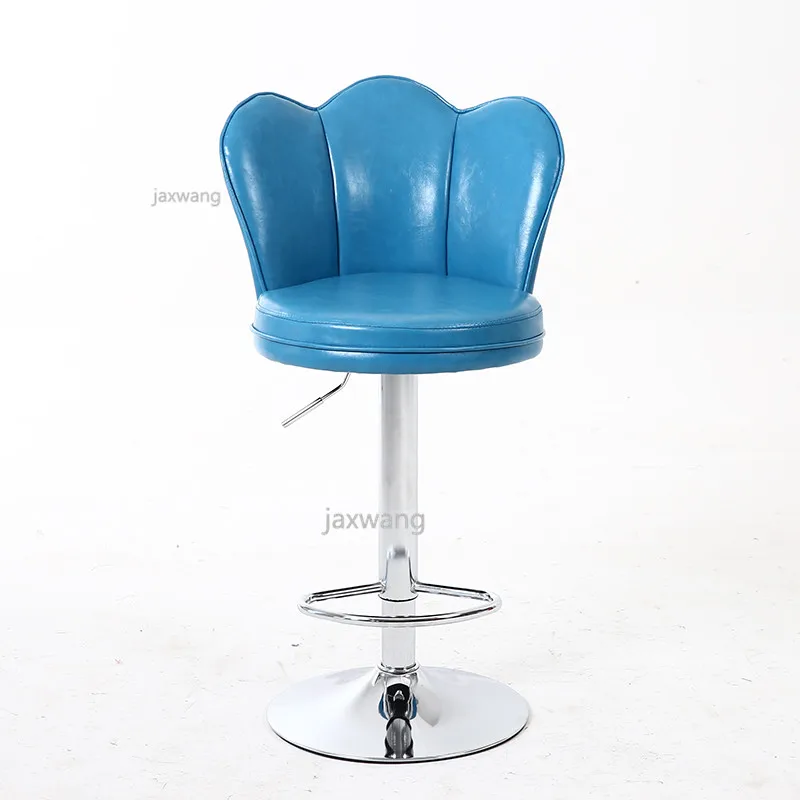 Барный стул, стул с подъемником, вращающийся высокий стул, индивидуальные барные стулья, домашние современные барные стулья, кресло с передним столом, высокое качество, офисное кресло - Цвет: Type B Blue