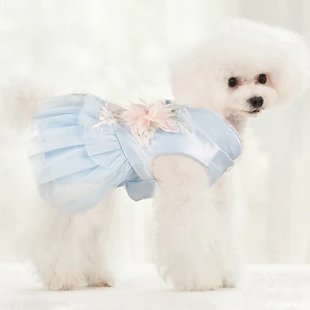 

Pet Spring & Summer Costume, Sleeveless Dress Flowers Vest Shirts Dress For Small / Medium Dogs Dog supplies accessories 2020#