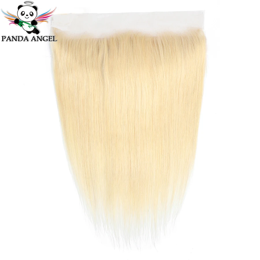 

613 Blonde Indian Straight Lace Frontal Closure 13*4 With Baby Hair Middle/Free/Three Part Remy Human Hair Lace Closure Panda