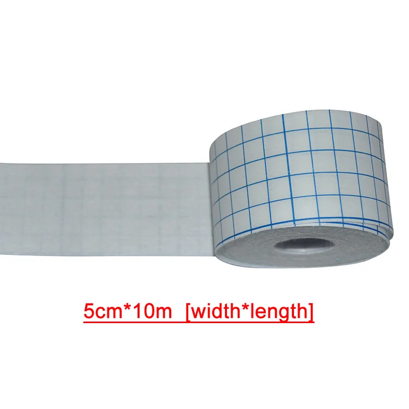 White 5cm 10m 10 м/рулон нетканые перевязочные медицинские бандажи пластырь фиксирующие повязки для спортивной работы аварийный набор для маникюра - Цвет: White 5cm 10m
