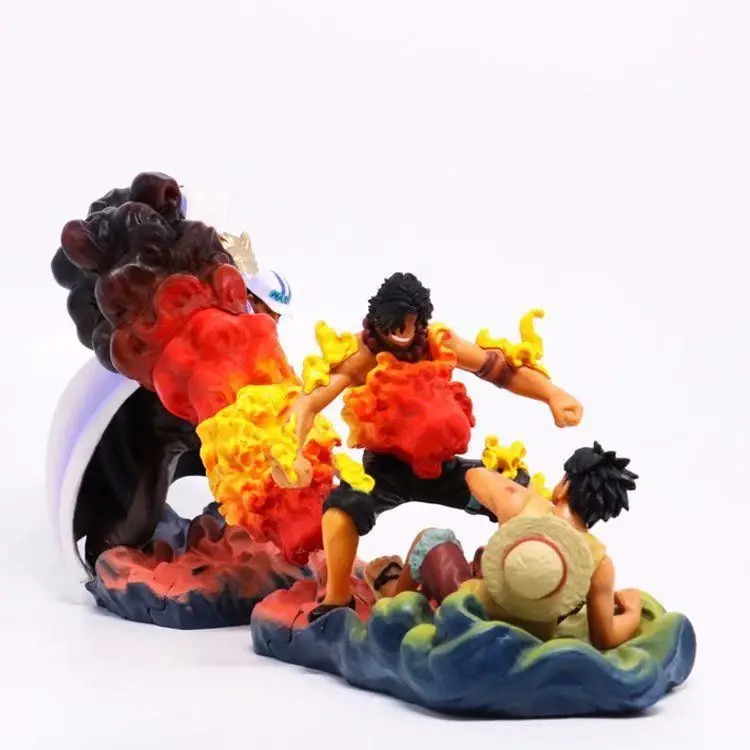 

One Piece/Navigation Fighting Version Red Dog Ace Luffy Ace Death Scene Boxed Decoration Garage Kit