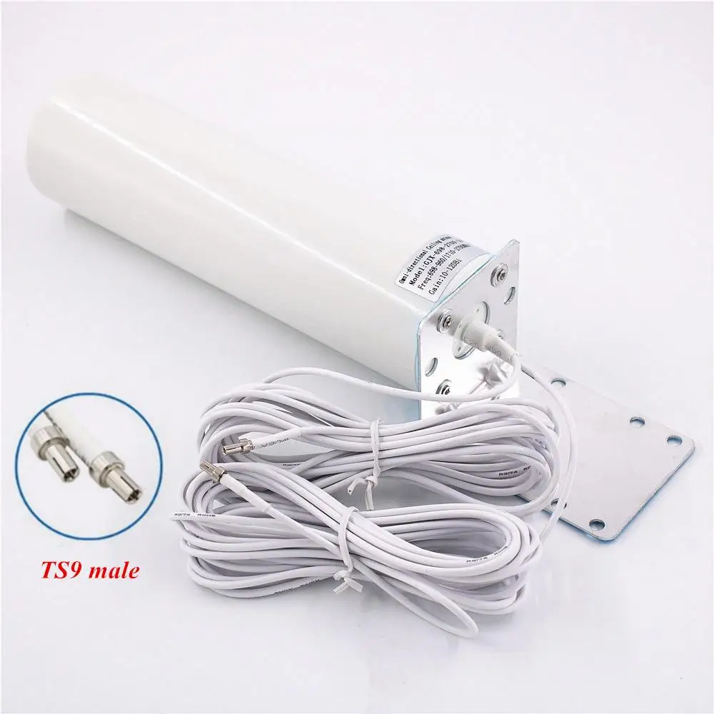3G 4G LTE External Antennna Outdoor Antenna with 1m Dual SlIder CRC9/TS9/SMA connector for 4G Router Modem