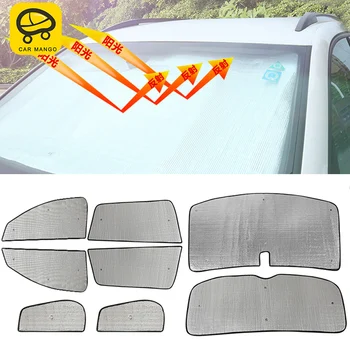 

CARMANGO for VW Volkswagen Tiguan 2010-2016 Car Sun Shade UV Protection Curtain Sunshade Side Window Mesh Sun Visor Summer Film