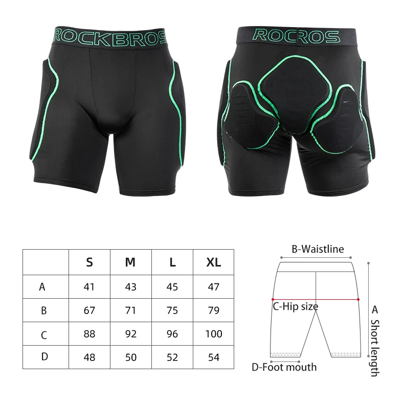 Sports Shorts Protective Shorts Hip Protective Pads Outdoor Skating Snowboarding Skiing SBR Padded Shock Protective Shorts