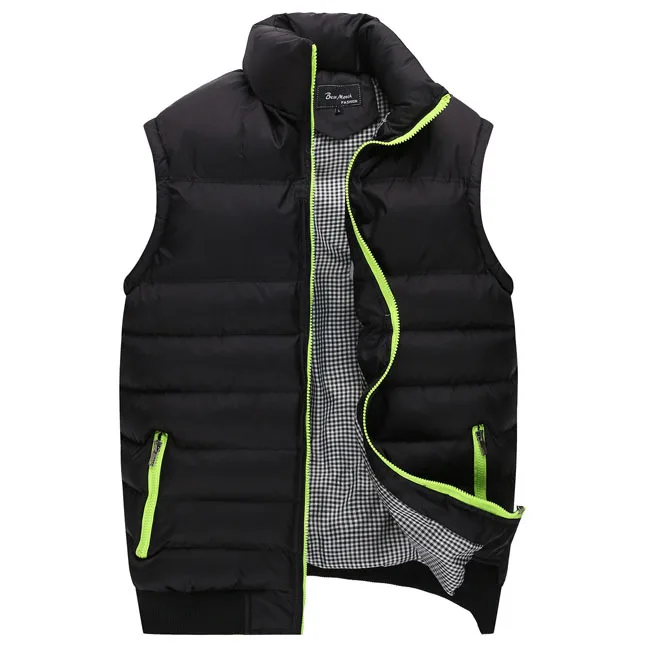 Autumn And Winter Stand Collar MEN'S Waistcoat Large Size Cotton Waistcoat MEN'S Waistcoat Customizable Fast