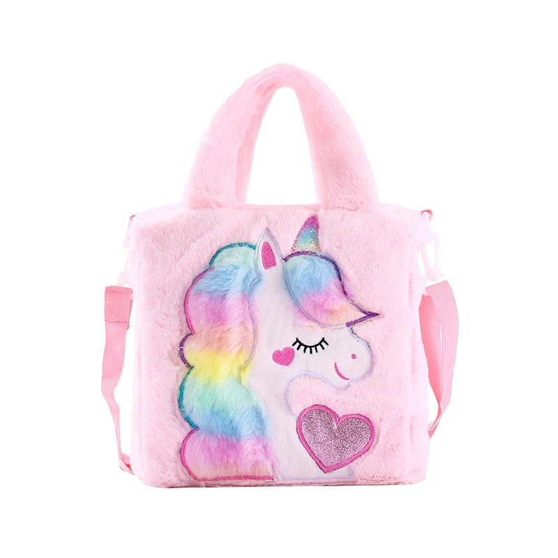 Unicorn Fluffy Tie-dye Children's Bag
