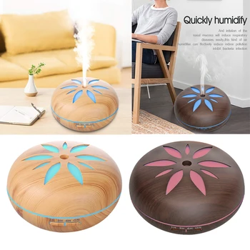 

550ML Aroma Diffuser Ultrasonic Humidifier Light Mist Maker Atomizer Electric Aroma Diffuser Mini USB Air Humidifier Fogger