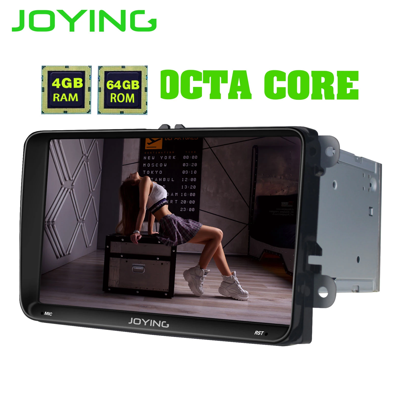 Perfect JOYING 2 din car radio Android 8.1 Octa Core support 4G/DSP/Fast Boot 9" autoradio SWC for VW/Volkswagon Passat/ Golf/Seat/Skoda 1