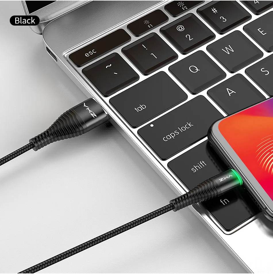 YKZ светодиодный Micro USB кабель 3A Быстрая зарядка зарядное устройство Microusb Дата кабель шнур для samsung huawei Xiaomi Android мобильный телефон провод
