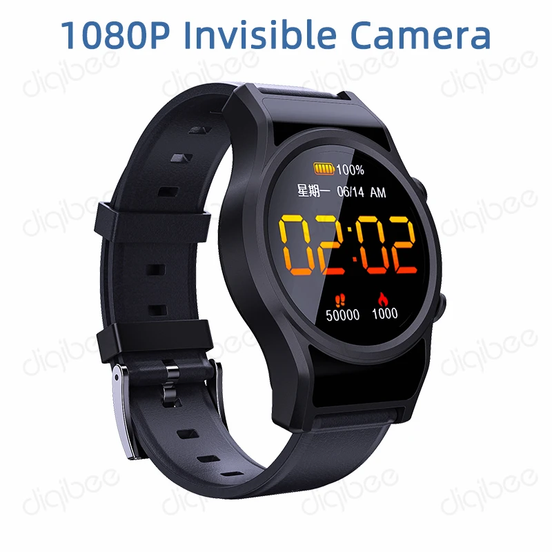 Gravador de Voz 1080p sem Fio Novo Hotspot Câmera Espia Camara Mini Relógio Inteligente Banda Pulseira Vídeo Esportes dv wi fi - Image 6