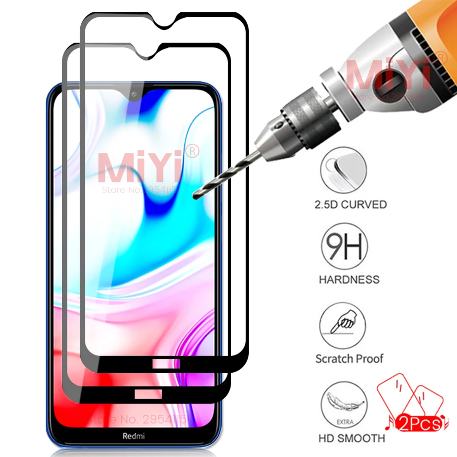 

2PCS for glass xiaomi global version redmi 8 4gb 64gb screen protector tempered glass redmi8 smartphone 6.22" safety armor film