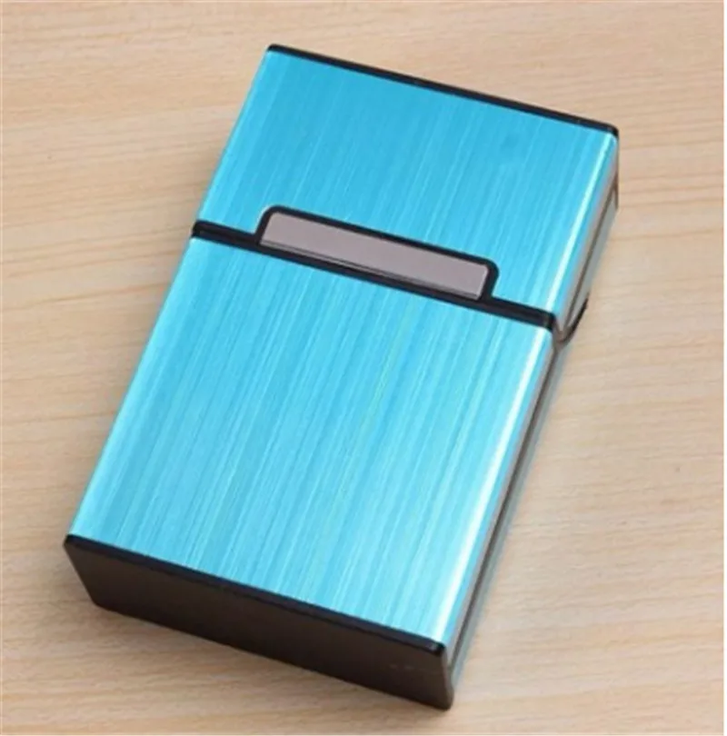 Алюминиевый металлический чехол для сигарет, держатель для сигарет, карманная коробка, контейнер - Цвет: D