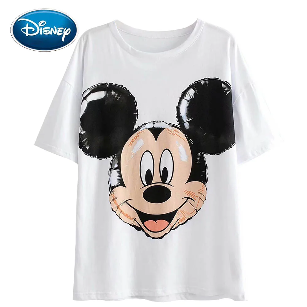 Стильная Милая футболка Disney с рисунком Микки Мауса и воздушных шаров пуловер