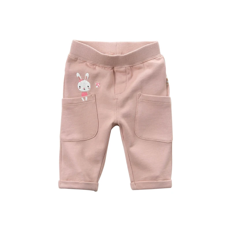 dark pink DBJ12778 dave bella/весенние Штаны унисекс для малышей; модные штаны; детские длинные штаны; милые брюки для малышей - Цвет: dark pink