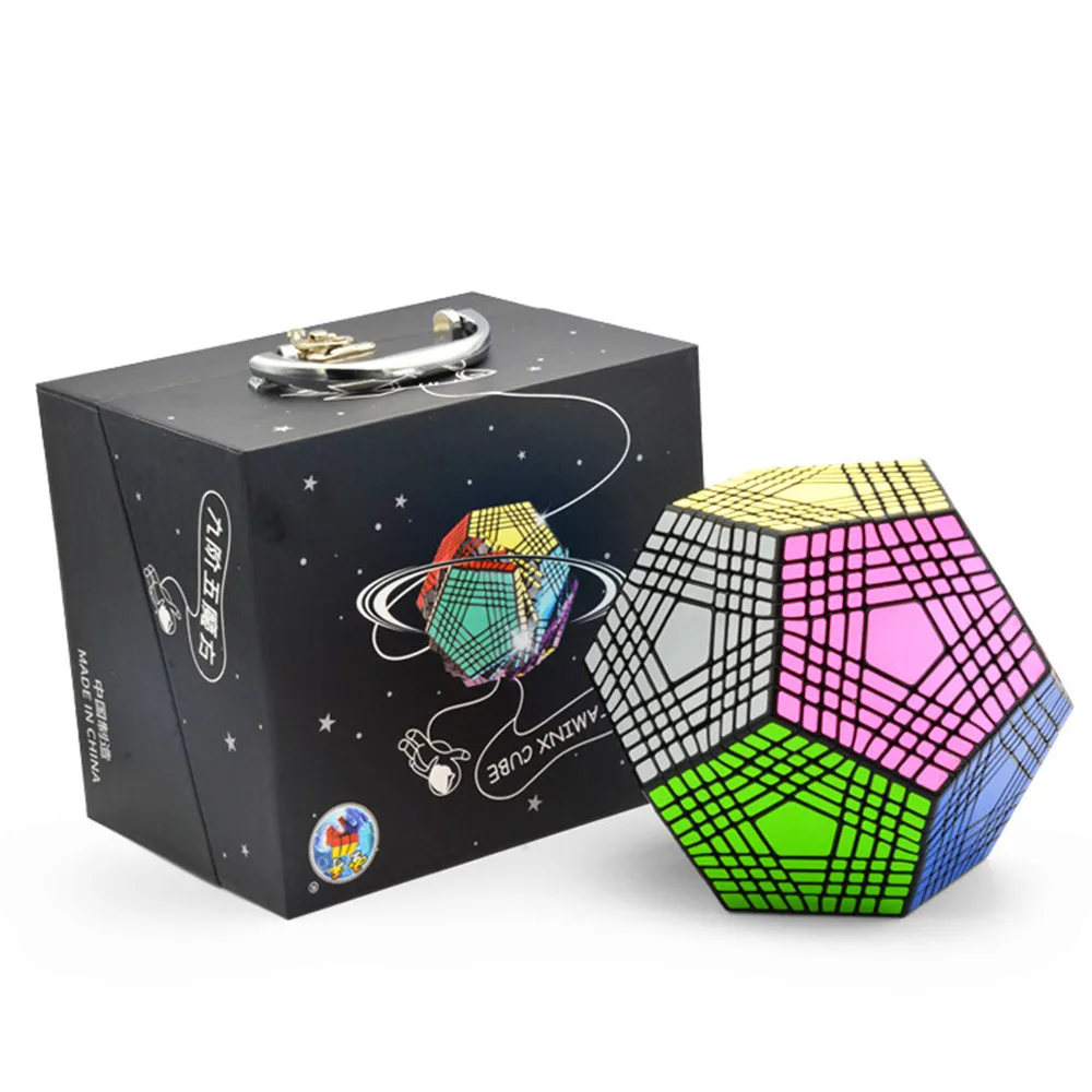 ShengShou 9x9x9 megaminxed Megaminx Профессиональный конкурсный черный магический куб ультра-Гладкий 9x9 кубар-Рубик на скорость детские игрушки подарок