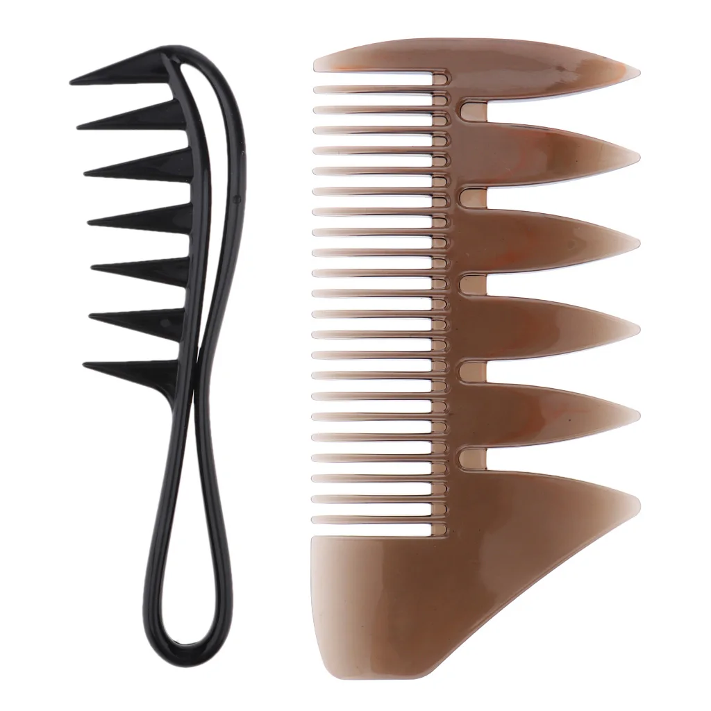 2pcs Professional Mens Oil Hair Comb For Hairstyling,Hairdressing,Barbers Salon