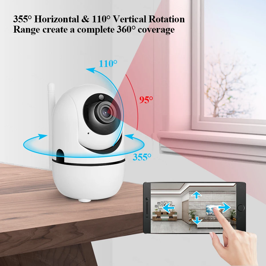 

Towode Smart Indoor 1080P IP Camera Wifi Tuya Cloud Storage Night Vision Color Surveillance Home Wireless Smart Security Network