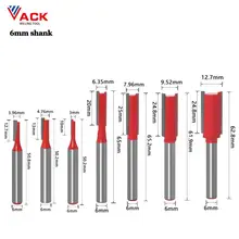 VACK – tige longue de 6mm, 1/4 pouces, pour le nettoyage du bois, mèche de routeur à fond, coupe bois, pour le travail du bois, outils de fraisage droits