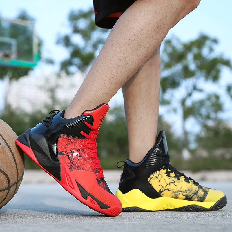 Мужские Ретро кроссовки Jordan, баскетбольные кроссовки Jordan, кроссовки Jordan retro 1, кроссовки Jordan 11, баскетбольные кроссовки для мальчиков, детские - Цвет: RedYellow