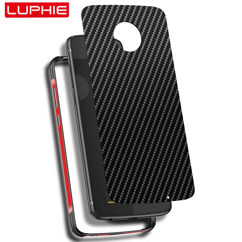 for Motoaola Moto Z4 Case LUPHIE Metal Frame Bumper Aluminum Alloy Protection Cover Military-Grade Armor Carbon Fiber | Мобильные