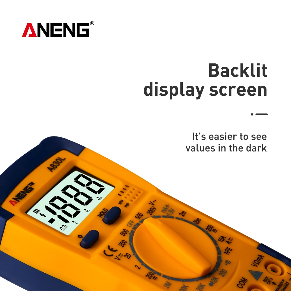 ANENG A830L мультиметр цифровой тестер мультиметр multimeter мультиметры транзистор тестер мултиметр multimetr digital multimeter tester мини мультиметр транзисторов lcr meter esr конденсаторов мултиметор meter