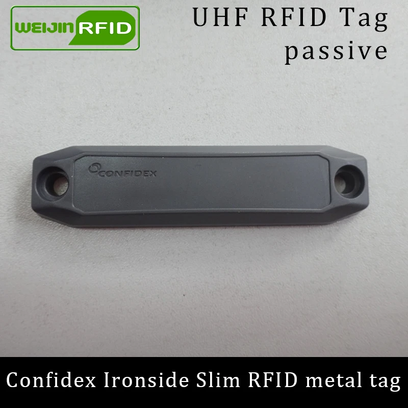 

UHF RFID anti-metal tag confidex ironside slim 915mhz 868mhz Impinj Monza4QT EPCC1G2 6C durable ABS smart card passive RFID tags