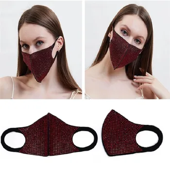 

3pcs/lot Wholesale Hot Sale Cheap Washable Fashion Rhinestone Party Mask for women