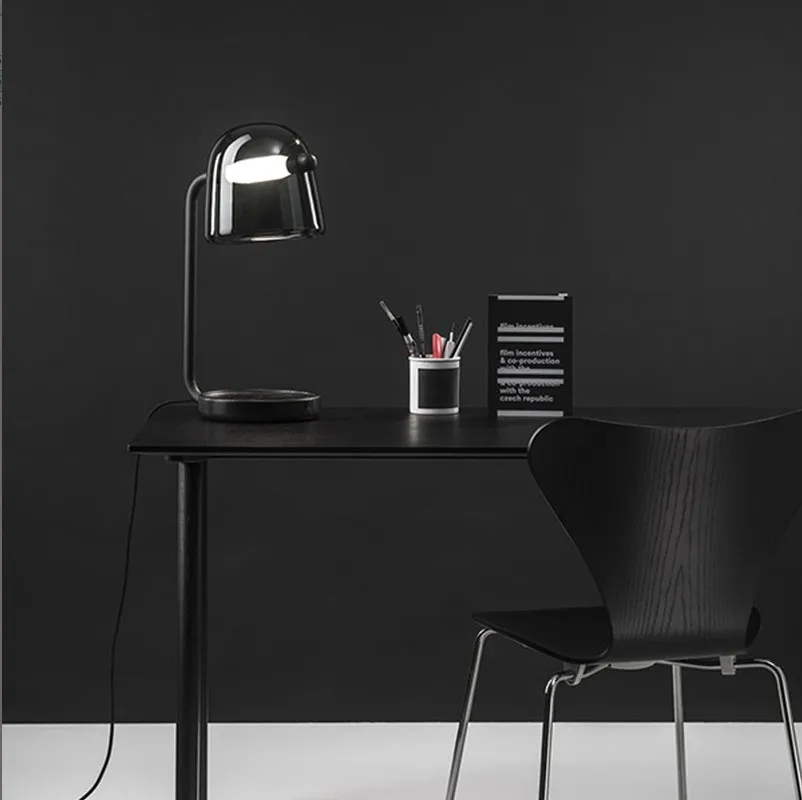 

Modern minimalist creative glass living room table lamp Nordic art bedroom bedside study hotel designer table lamp LB821174