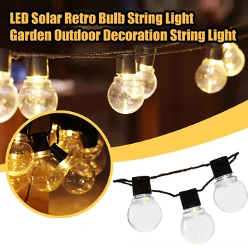 

New Type Solar Retro Bulb Light String Transparent Outdoor Decoration