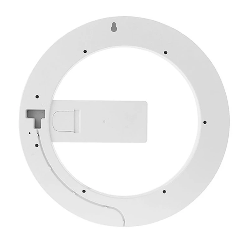 

Hot New Led Mirror Hollow Wall Clocks Home Decor Multi-Function Alarm Temperature Ring Light Digital Wall Clock