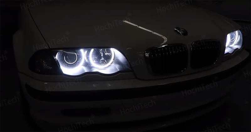 algodão led angel eye halo de luz dual color switchback para bmw série