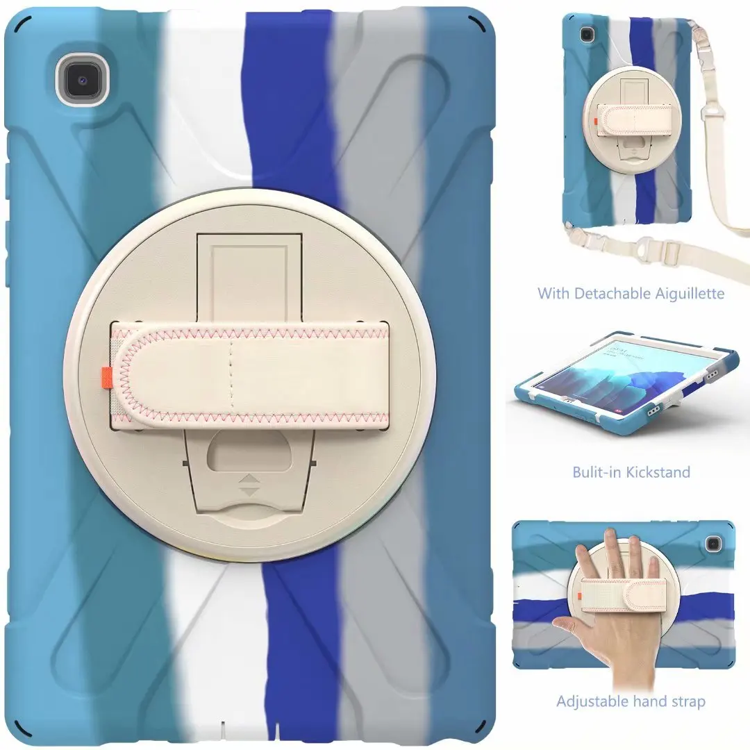 

Shockproof Kids Safe Silicon Stand Shoulder Strap Tablet Cover For Samsung Galaxy Tab A7 10.4 2020 SM-T500 SM-T505 T507 Case+pen