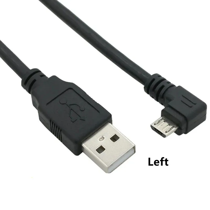 Up & Down & Left & Right Angled 90 Degree USB Micro USB Male to USB male Data Charge connector Cable 25cm 50cm for Tablet 5ft 1m