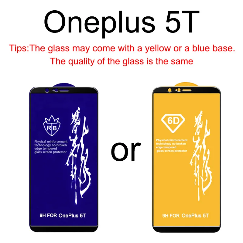 For Oneplus 5T 6D закаленное стекло для One Plus Oneplus 7T Pro 1+ 7T чехол Oneplus6t Oneplus7 стекло для Oneplus 7 pro 6t 5t 6 5 Защита экрана - Цвет: For Oneplus 5T