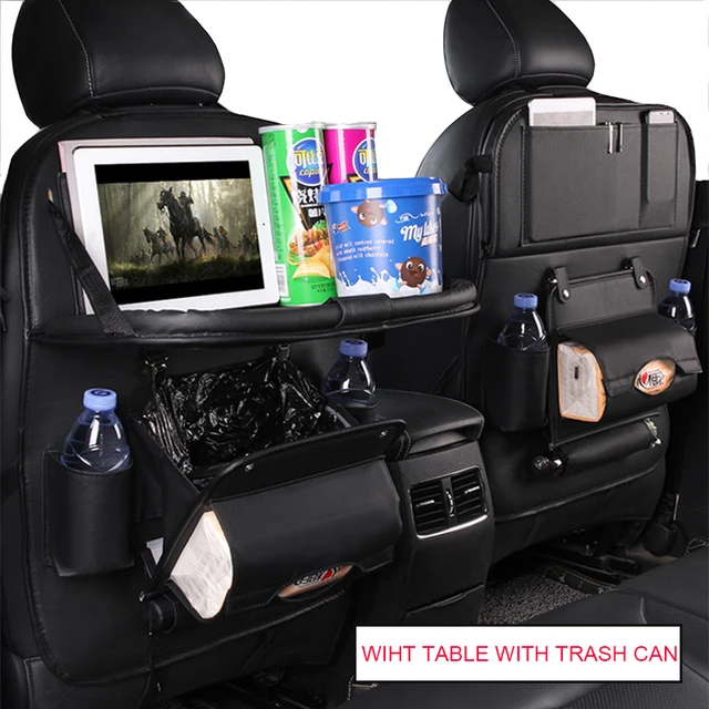 Pu Leather Pad Bag Car Seat Organizer Foldable Table Tray Travel Storage Bag Foldable Dining Table Car Seat Storage Bag Stowing Tidying Aliexpress