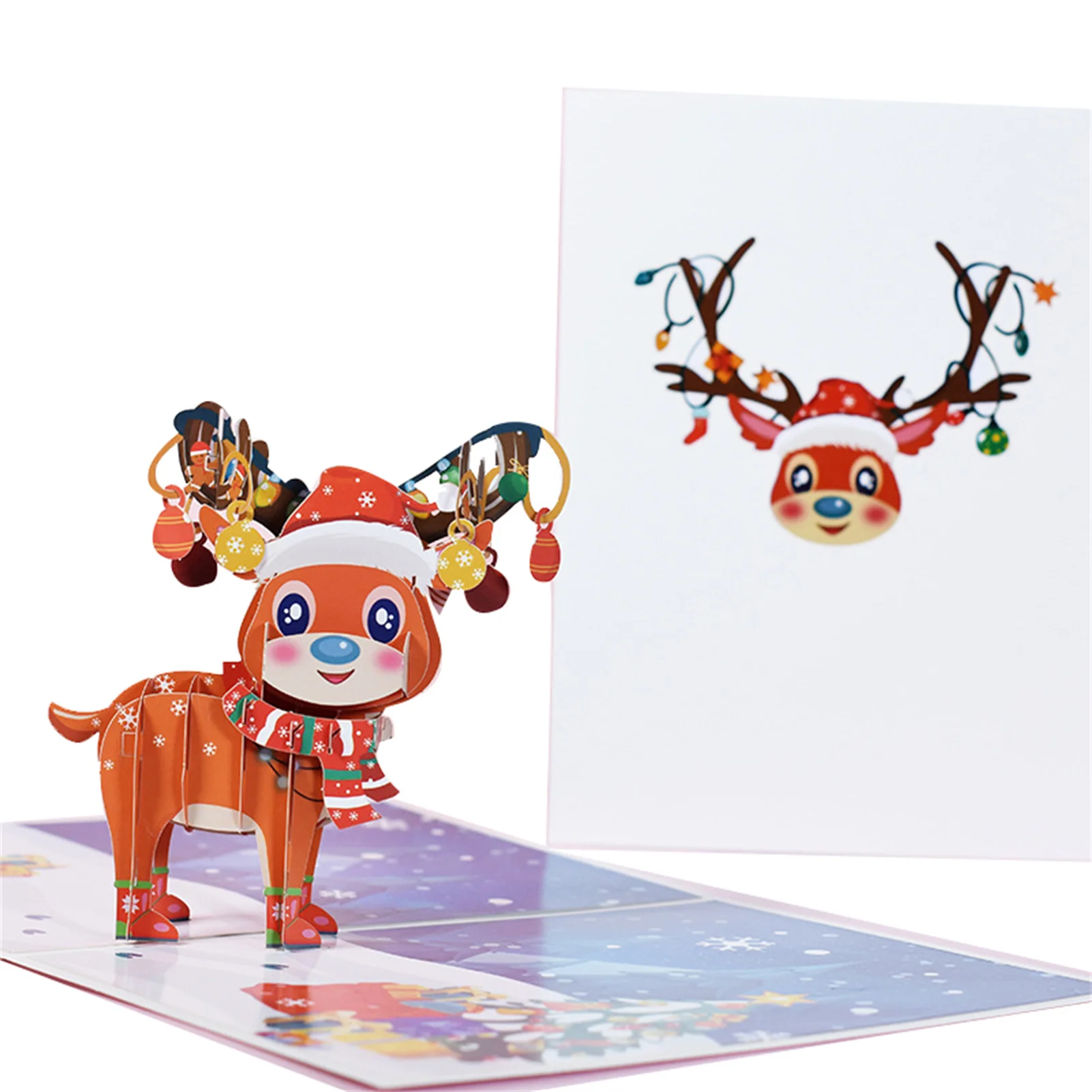 

3D всплывающая поздравительная открытка для семьи друзей благословение на день рождения Новогодние рождественские подарки Рождественское украшение